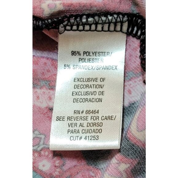 Sandra Darren Womens Dress 8 Wrap Top A-Line Sleeveless Black Pink Paisley Boho - Picture 11 of 12